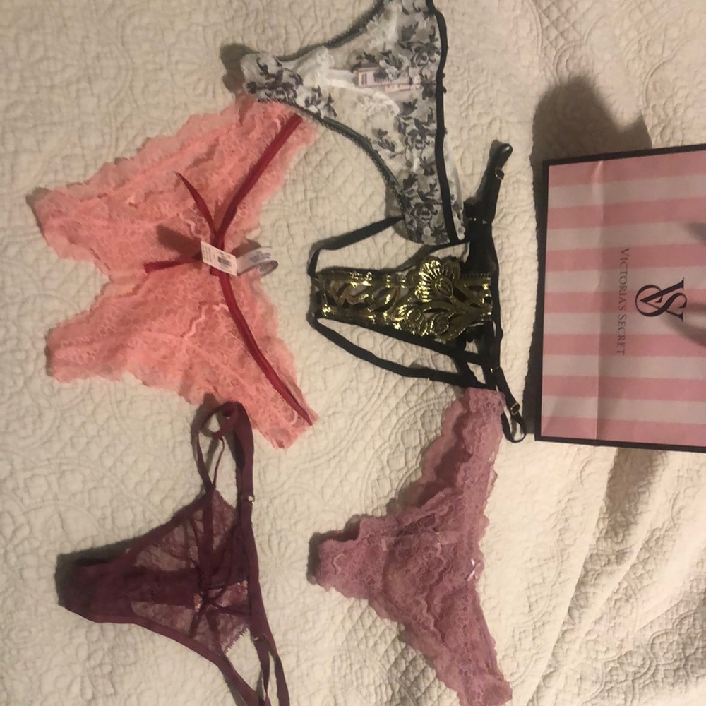 Victoria's Secret Pink and Gold Panties Intimates Collection